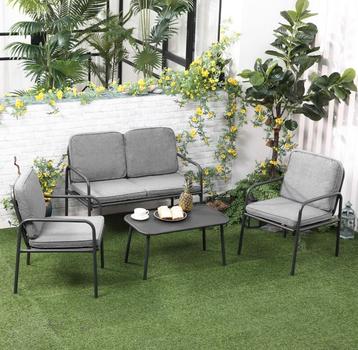 loungeset tuinset - bank stoelen tafel en kussens - nieuw beschikbaar voor biedingen