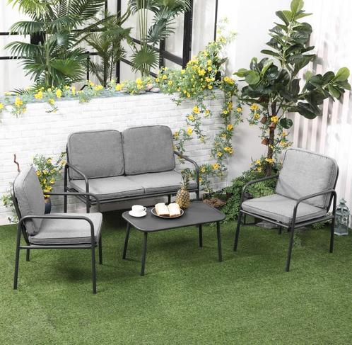 loungeset tuinset - bank stoelen tafel en kussens - nieuw, Tuin en Terras, Tuinsets en Loungesets, Nieuw, Loungeset, Overige materialen