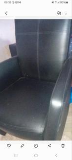 Mooie leren stoelen zwart, Huis en Inrichting, Fauteuils, Ophalen, Zo goed als nieuw