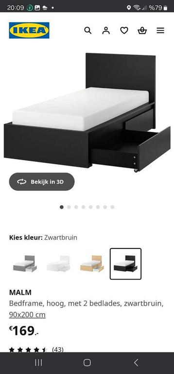 Bed 200/90 inclusief matras 