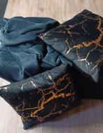 Sierkussens zwart met goud, Huis en Inrichting, Woonaccessoires | Kussens, Ophalen of Verzenden, Zo goed als nieuw, Zwart, Vierkant