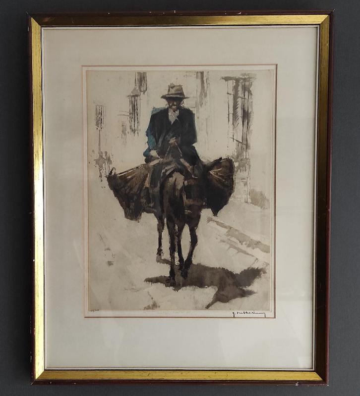 Ets van Roger Hebbelinck, Antiek en Kunst, Kunst | Etsen en Gravures, Ophalen