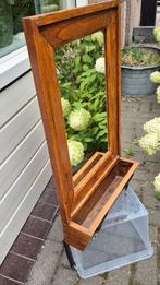 Spiegel met bakje en haken, Huis en Inrichting, Woonaccessoires | Spiegels, Ophalen, Minder dan 50 cm, Gebruikt, Minder dan 100 cm