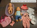 Baby born met badje, kleding en accessoires, Kinderen en Baby's, Speelgoed | Poppen, Ophalen of Verzenden, Zo goed als nieuw, Babypop