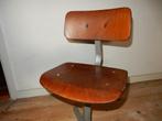 Vintage schoolstoeltje kruisvoet 70er jaren, Ophalen of Verzenden, Gebruikt, Stoel(en)