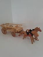 Vintage Houten Paarden en Kar, Ophalen of Verzenden