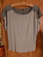 Grijze Top met Korte Mouw, Benetton, Maat 42/44 (L), Ophalen of Verzenden, Zo goed als nieuw