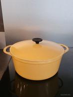 Le Creuset Cousances Gietijzeren Braadpan 28cm, Gebruikt, Gietijzer, Ophalen of Verzenden, Keramische plaat