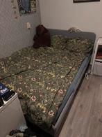 IKEA (Slattum) Twijfelaar Bed + Lattenbodem & Matras, Ophalen, Gebruikt, 140 cm, Twijfelaar