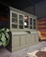 Mosgroene Grutterskast | Apothekerskast | buffetkast #532, 200 cm of meer, Met deur(en), Ophalen of Verzenden, 200 cm of meer