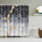 Geometrisch Douchegordijn / Douche Gordijn Badkamer Zwart, Ophalen of Verzenden, Nieuw