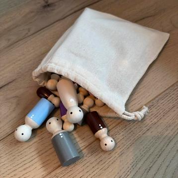 Set van 24 houten pegdolls voor oa familie opstellingen beschikbaar voor biedingen