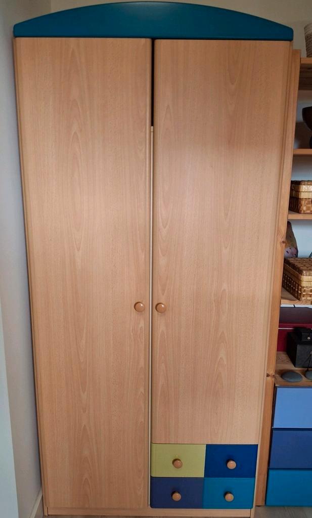 Fleurige hang/legkast met 2 lades, 189x87x58, Huis en Inrichting, Kasten | Kledingkasten, Gebruikt, 150 tot 200 cm, 50 tot 100 cm