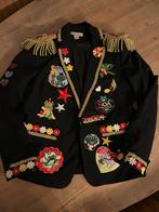 Oeteldonk Jasje Maat 44 - Veel Emblemen!, Kleding | Dames, Jasjes, Kostuums en Pakken, H&M, Zwart, Maat 42/44 (L), Ophalen of Verzenden