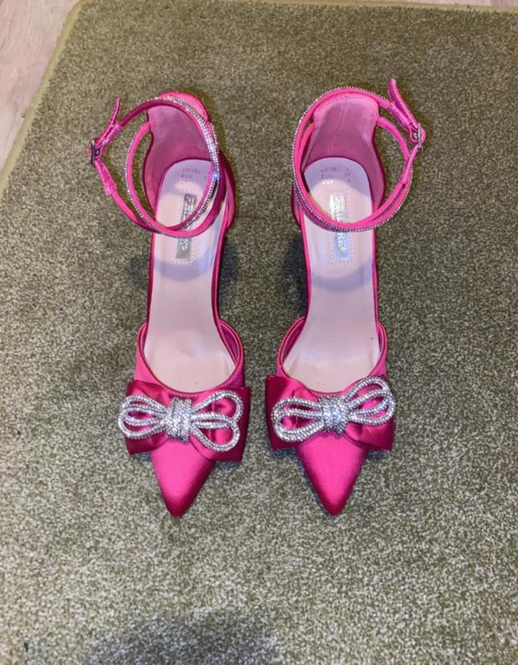 Strik hakken roze zomer hakken, Kleding | Dames, Schoenen, Zo goed als nieuw, Roze, Ophalen of Verzenden