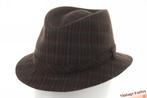 Vintage Vissers gleufhoed Wegener aubergine bruin geruit 56, Kleding | Heren, Hoeden en Petten, Wegener, Hoed, Ophalen of Verzenden
