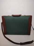 K626 BULAGGI kantoorkoffer kunstleder groen-bruin smal model, 2e hands, Bruin, Overige typen, Zo goed als nieuw