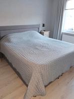 Bedsprei antraciet 270 x 260, Ophalen of Verzenden, Tweepersoons, Grijs, Deken of Dekbed