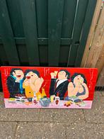 Schilderij Dikke Dames - 120x60 cm - Leuk Kado!, Antiek en Kunst, Ophalen of Verzenden