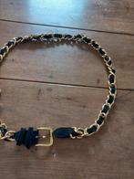 Zwarte Riem met Gouden Ketting - 100cm, Minder dan 3 cm, Zwart, 90 tot 100 cm, Tailleriem