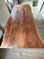 Unieke Eettafel - Boomstam Tafelblad, Huis en Inrichting, Tafels | Eettafels, Ophalen, Gebruikt, 100 tot 150 cm, Eikenhout