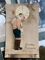 1922 Gelukkig Nieuwjaar - klok, Verzamelen, Ansichtkaarten | Themakaarten, Gelopen, Feest(dag), Ophalen of Verzenden, 1920 tot 1940