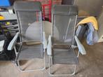 2x Inklapbare tuinstoelen, Tuin en Terras, Ophalen, Gebruikt, Aluminium, Verstelbaar