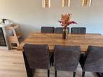 Eetafel met 6 eetkamerstoelen, Huis en Inrichting, Complete eetkamers, Ophalen, Gebruikt, 4 tot 6 stoelen