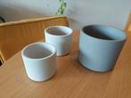 Set van 3 bloempotten - verschillende maten, Tuin en Terras, Bloempotten, Gebruikt, Rond, Binnen, Ophalen of Verzenden