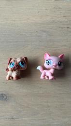 LPS Littlest Pet Shop #1312 en #1313 kat en mopshond, Ophalen of Verzenden, Gebruikt