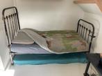 Vintage metalen bedframe - Eenpersoons, Ophalen, Gebruikt, 90 cm, Eenpersoons