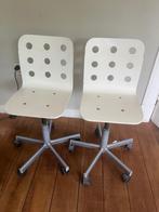 Gratis af te halen:  IKEA kinder bureaustoelen, 2 stuks, Ophalen, Gebruikt, Wit, Bureaustoel