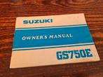 Suzuki gs 750 e owners manual, Motoren, Suzuki