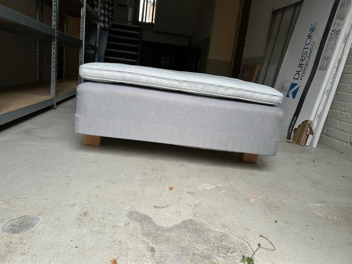 Ikea Sultan Storfors Bed 90x200 met Topper, Huis en Inrichting, Slaapkamer | Bedden, Gebruikt, Eenpersoons, 90 cm, 200 cm, Hout