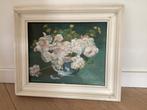 Klassiek Bloemstilleven Schilderij M. Jonkers '89 Ingelijst, Ophalen