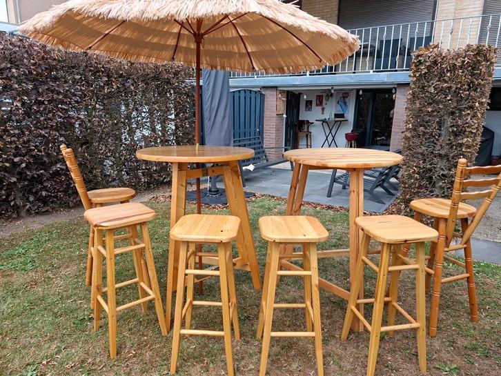 Barkrukken en Staantafels., Huis en Inrichting, Barkrukken, Zo goed als nieuw, 60 tot 90 cm, 5 krukken of meer, Ophalen