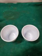 bloempotjes wit aardewerk 2x, Tuin en Terras, Bloempotten, Ophalen of Verzenden, 'T Olde Gre-j, Info@toldegrej.nl, Endepoelstraat 20f Didam