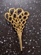 Vintage Broche goudkleurig à la Trifari, Overige materialen, Gebruikt, Ophalen of Verzenden, Goud