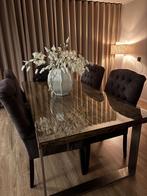 Design Eettafel Rofra - 220x100cm met Glasplaat, Huis en Inrichting, 100 tot 150 cm, 200 cm of meer, Ophalen of Verzenden, Glas