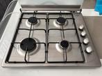 ETNA RVS Gaskookplaat - Met Gasslang - Glazen Deksel, Witgoed en Apparatuur, Kookplaten, Ophalen, Gebruikt, 4 kookzones, Gas
