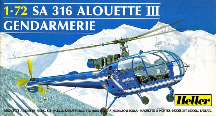 SA 316 Alouette III., Hobby en Vrije tijd, Modelbouw | Vliegtuigen en Helikopters, Zo goed als nieuw, Helikopter, 1:72 tot 1:144
