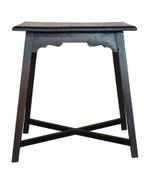 Antiek teakhouten tafeltje met donkere patina, Ophalen of Verzenden, Gebruikt