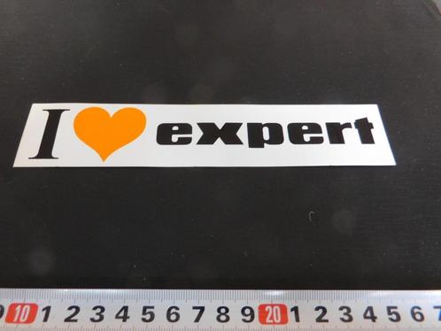 sticker I LOVE EXPERT, Verzamelen, Stickers, Zo goed als nieuw, Bedrijf of Vereniging, Ophalen