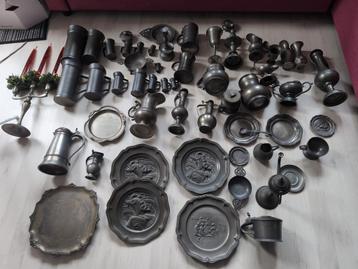 Grote Antieke Tin Collectie beschikbaar voor biedingen