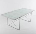 Glazen IKEA eettafel of bureau Niels Gammelgaard, Ophalen, Gebruikt, 200 cm of meer, 50 tot 100 cm