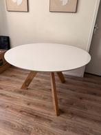 ronde eettafel witblad, Huis en Inrichting, Ophalen, Zo goed als nieuw, Rond, 100 tot 150 cm