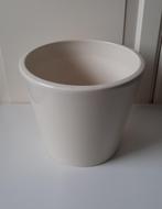 Mooie crèmekleurige bloempot, Tuin en Terras, Bloempotten, Rond, Binnen, Ophalen of Verzenden, Zo goed als nieuw