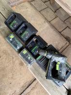 Festool accu’s, laders en accuboormachine – werkt goed, Ophalen of Verzenden, Zo goed als nieuw, Minder dan 400 watt, Boor- en Schroefmachine