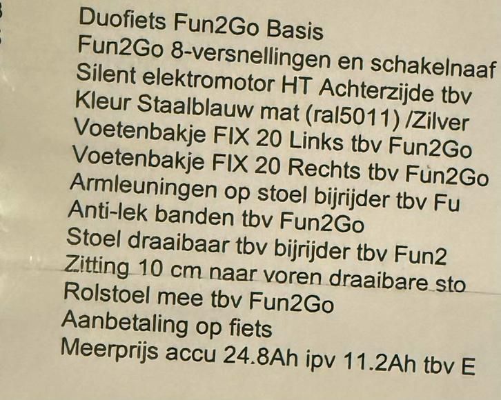Van Raam Duo Fiets  - Nieuwstaat! 10 km op accu!!, Fietsen en Brommers, Fietsen | Tandems, Zo goed als nieuw, Minder dan 10 versnellingen