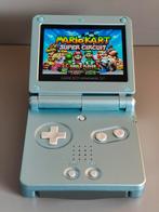 GBA SP met IPS Scherm en 5 games, Ophalen of Verzenden, Zo goed als nieuw, Game Boy Advance SP, Met games